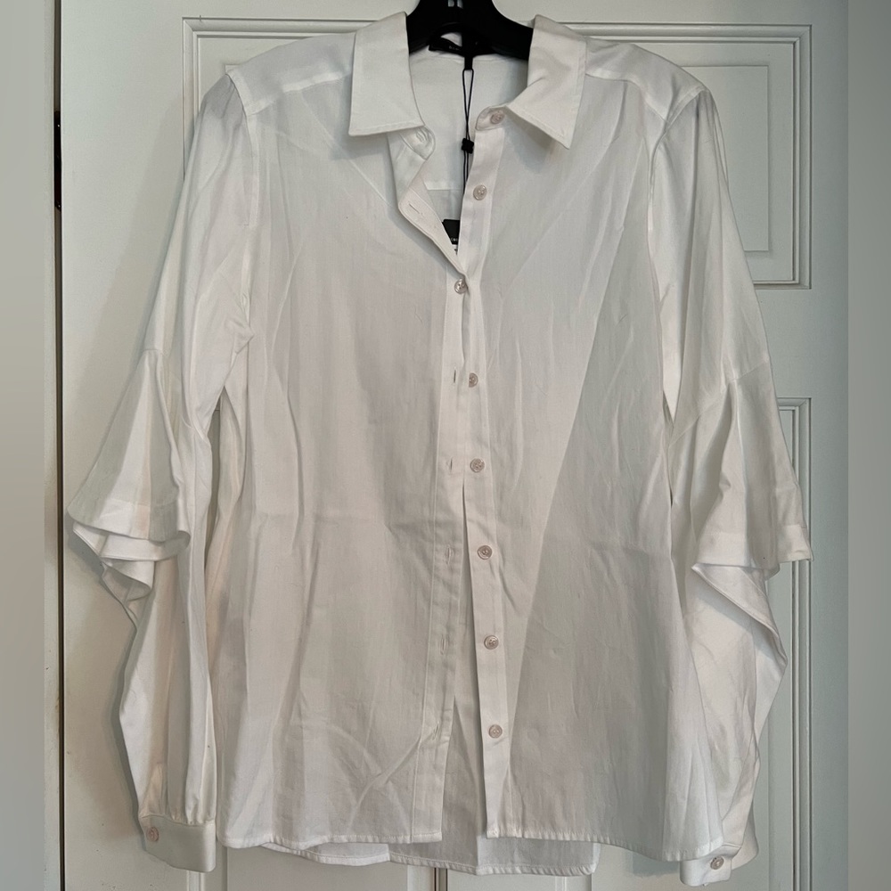 BCBG white blouse.